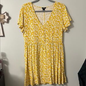 Rue21 Yellow and White Floral Mini Dress